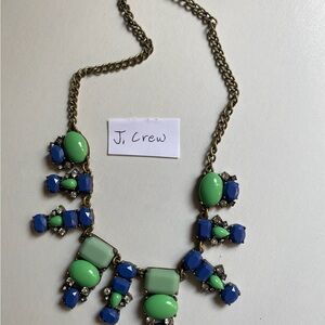 J. Crew Vibrant Green and Blue Necklace
